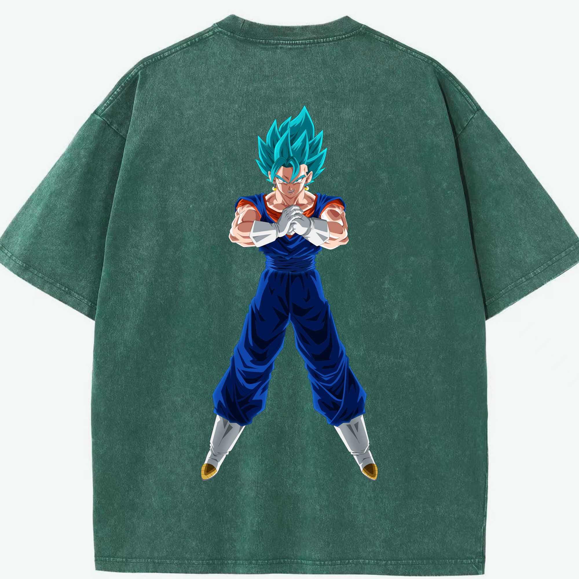 （画像用） ドラゴンボール ベジット DRAGON BALL Vegetto 綿100% ヴィンテージ風 半袖Tシャツ（背面プリント）